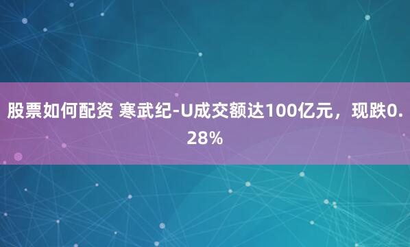 股票如何配资 寒武纪-U成交额达100亿元，现跌0.28%