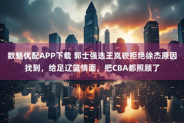 数魅优配APP下载 郭士强选王岚嵚拒绝徐杰原因找到，给足辽篮情面，把CBA都照顾了
